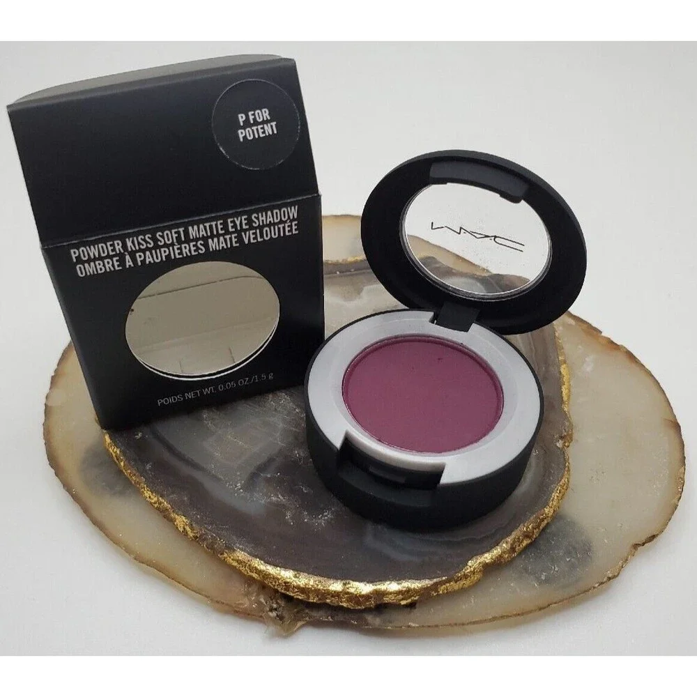 MAC P for POTENT  Eye Shadow ~ Powder Kiss  ~Deep Plum Purple Matte ~ NIB